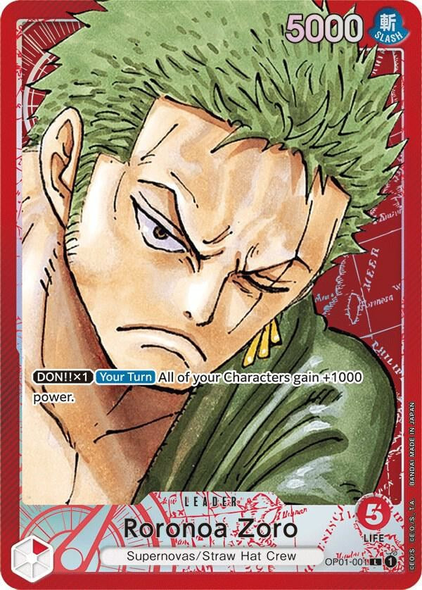 Roronoa Zoro OP01-001 Leader Alt Art