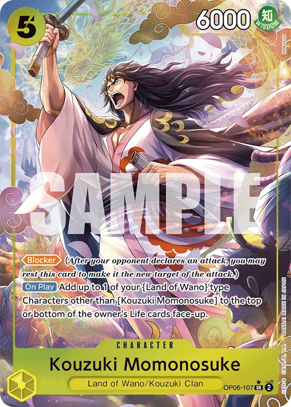 Kouzuki Momonosuke OP06-107 Alt Art by Hokuyuu, OP06 Wings of the Captain