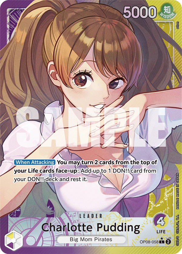 Charlotte Pudding OP08-058 Leader Alt Art