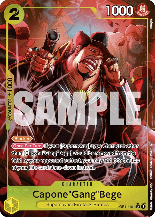 Capone"Gang"Bege OP11-101 Alt Art by Hokuyuu, OP11 A Fist of Divine Speed