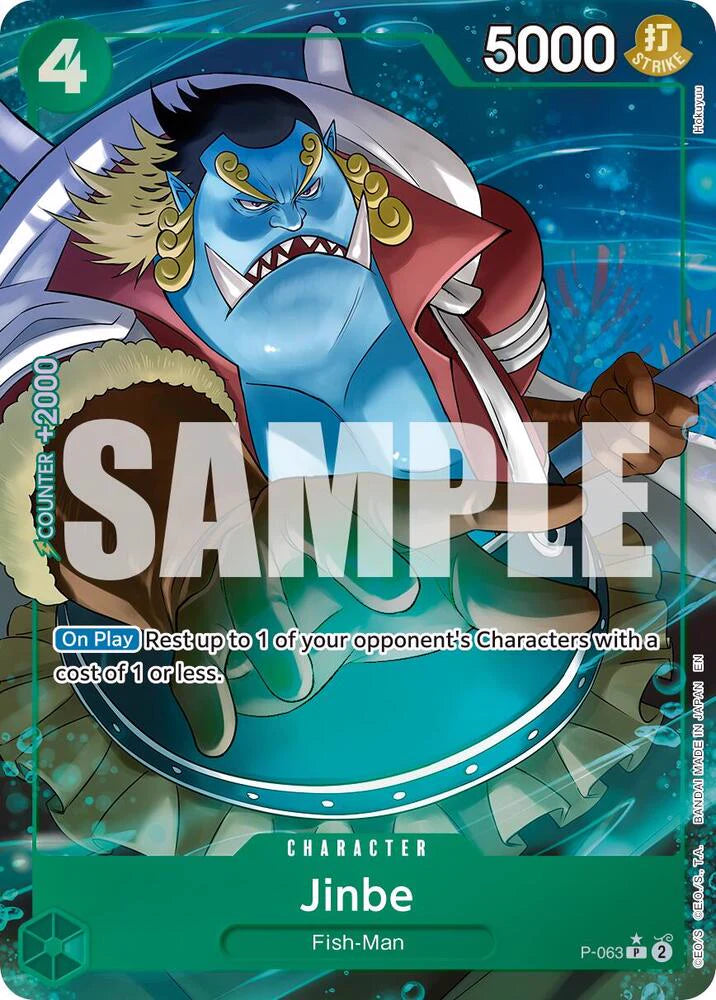 Jinbe P-063 Alt Art by Hokuyuu, PRB02 One Piece Card The Best vol.2
