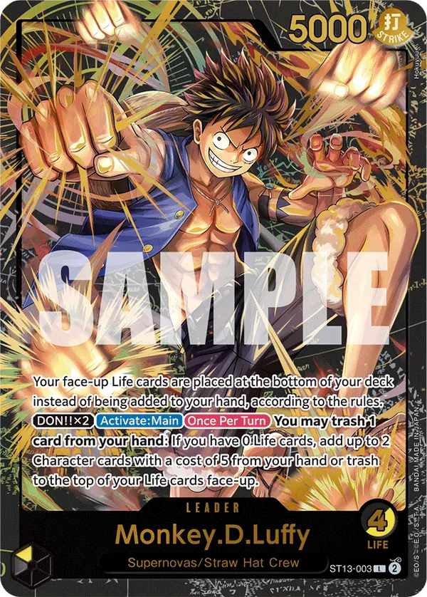 Monkey.D.Luffy ST13-003 Leader Collection by Hokuyuu, ST13 The Three Brothers
